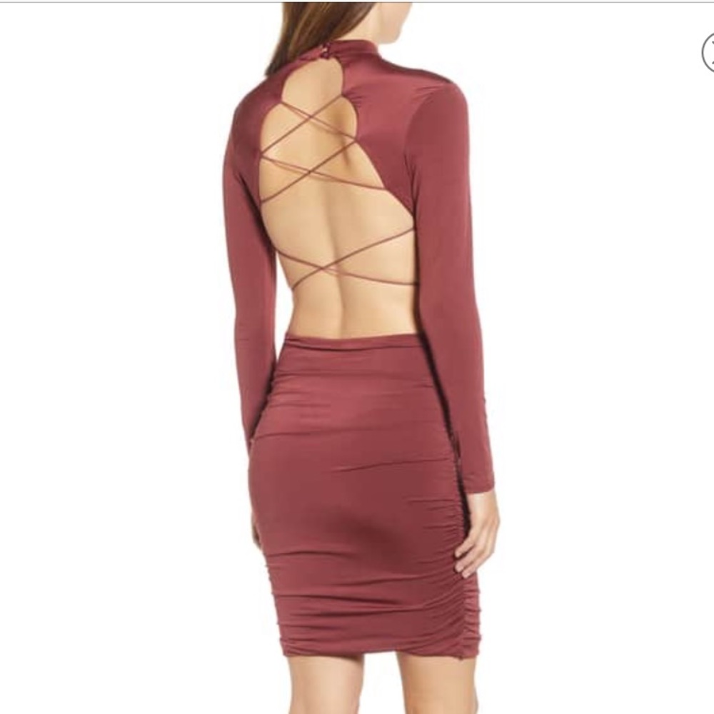 Strappy bodycon dress with open back - XS